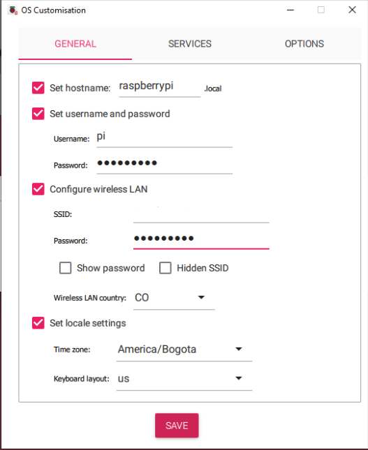 Raspberry pi setup